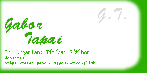 gabor tapai business card